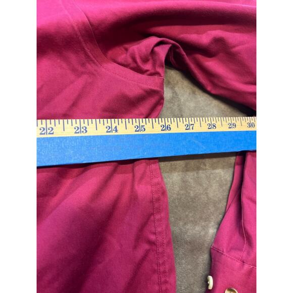 LL Bean Shirt Mens XL Tall Red Solid Long Sleeve Button Up Wrinkle Resistant - Picture 5 of 6